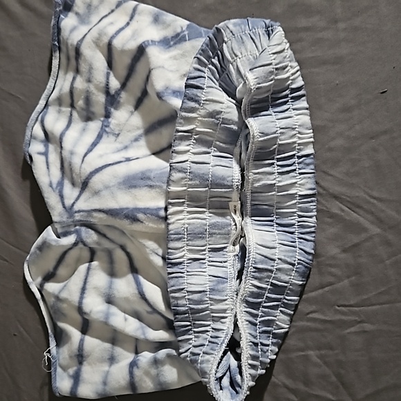 Grayson threads tie dye shorts medium blue and white - Picture 3 of 3